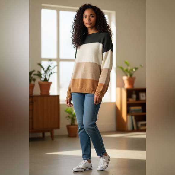 Sweaters - Colorblock Women's Sweater